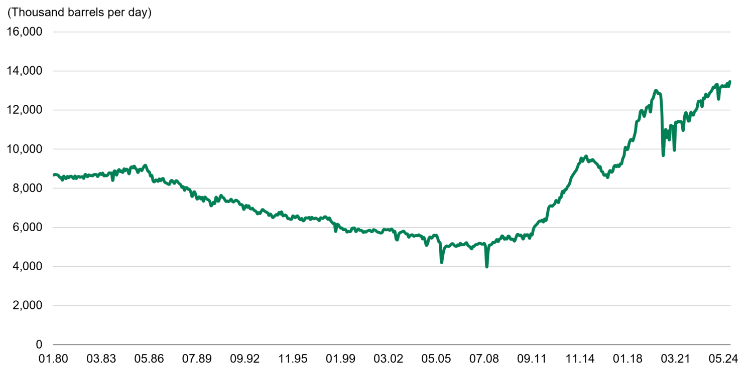 Exhibit 3: US production of crude oil